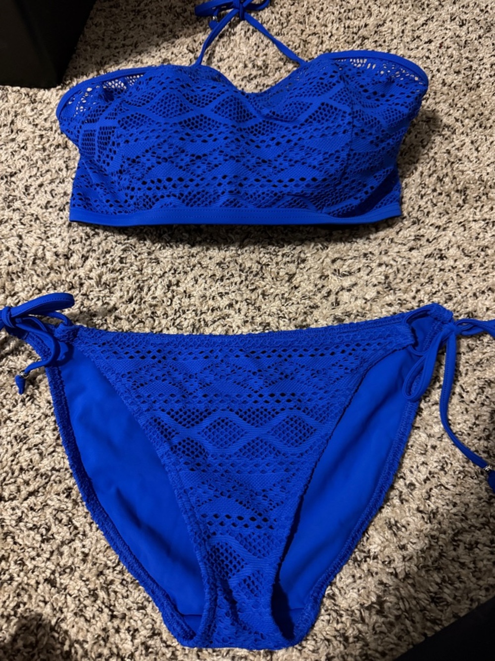 Freya Royal Blue Crochet Bikini Set